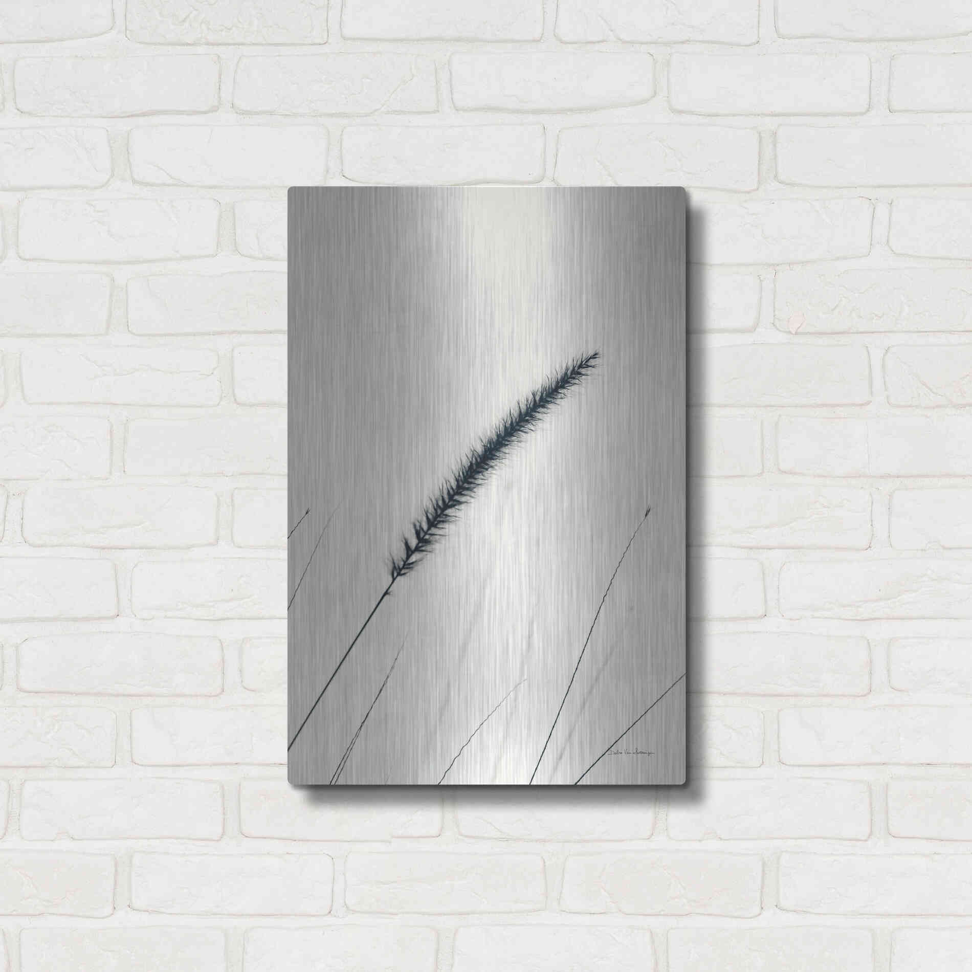 Luxe Metal Art 'Field Grasses V' by Debra Van Swearingen, Metal Wall Art,16x24