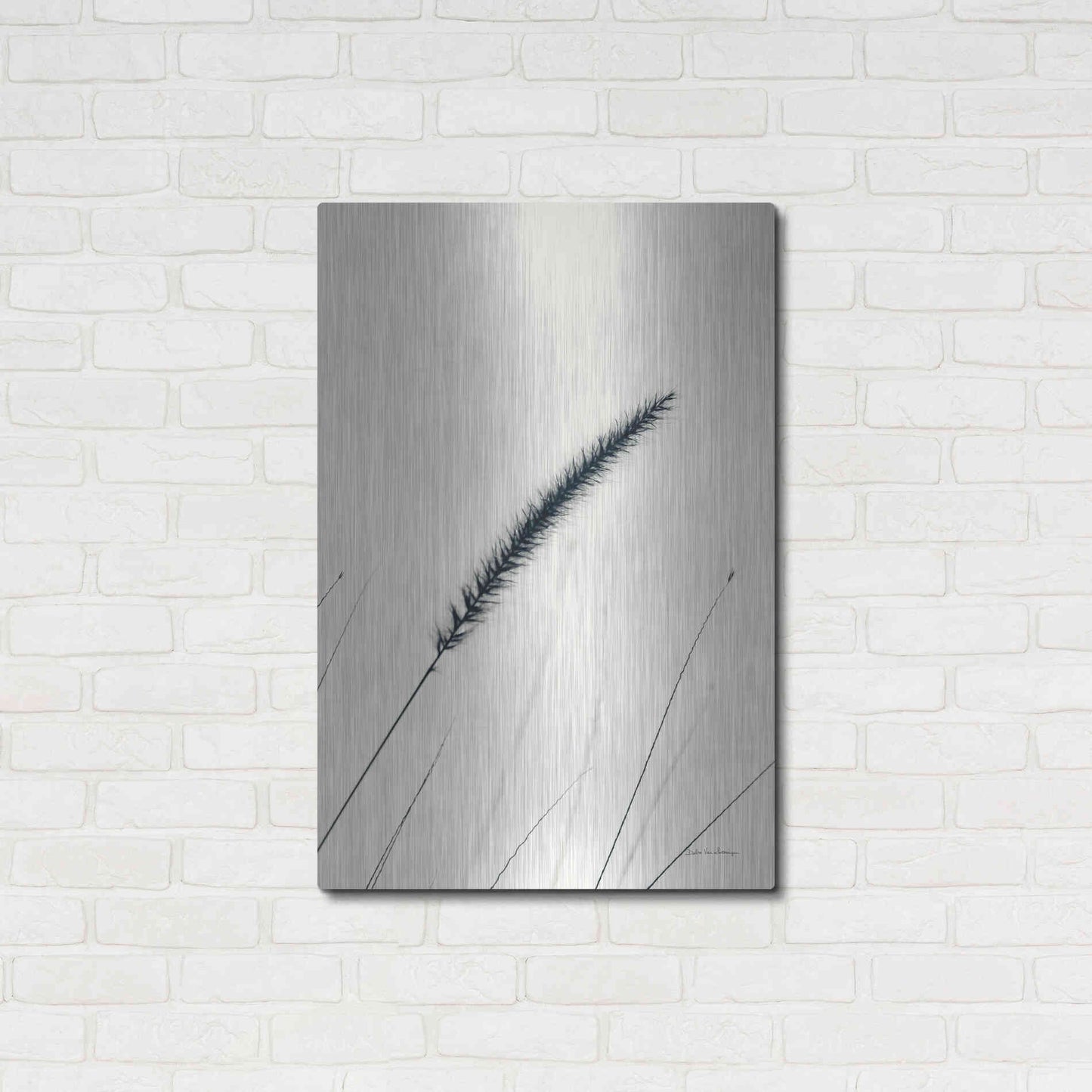 Luxe Metal Art 'Field Grasses V' by Debra Van Swearingen, Metal Wall Art,24x36