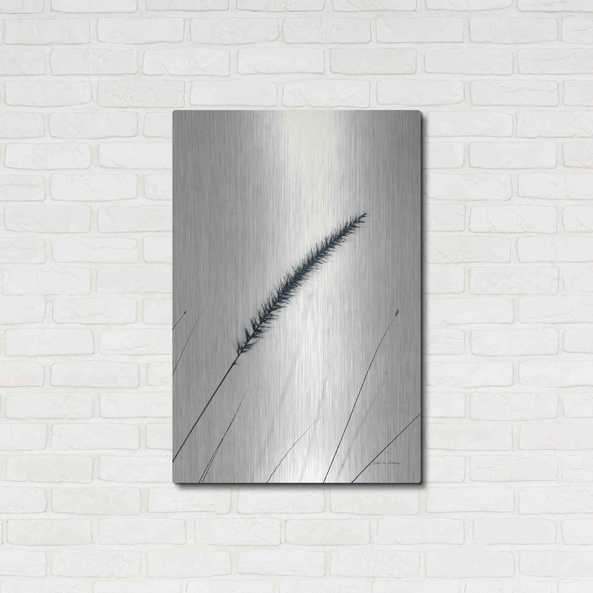 Luxe Metal Art 'Field Grasses V' by Debra Van Swearingen, Metal Wall Art,24x36