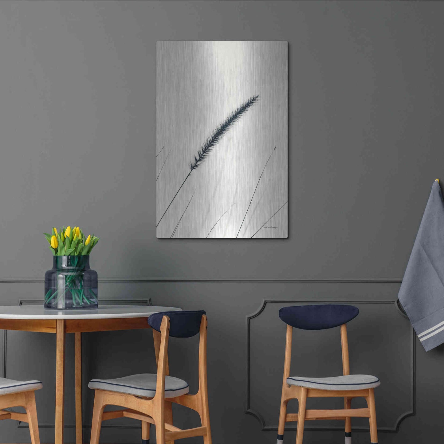 Luxe Metal Art 'Field Grasses V' by Debra Van Swearingen, Metal Wall Art,24x36