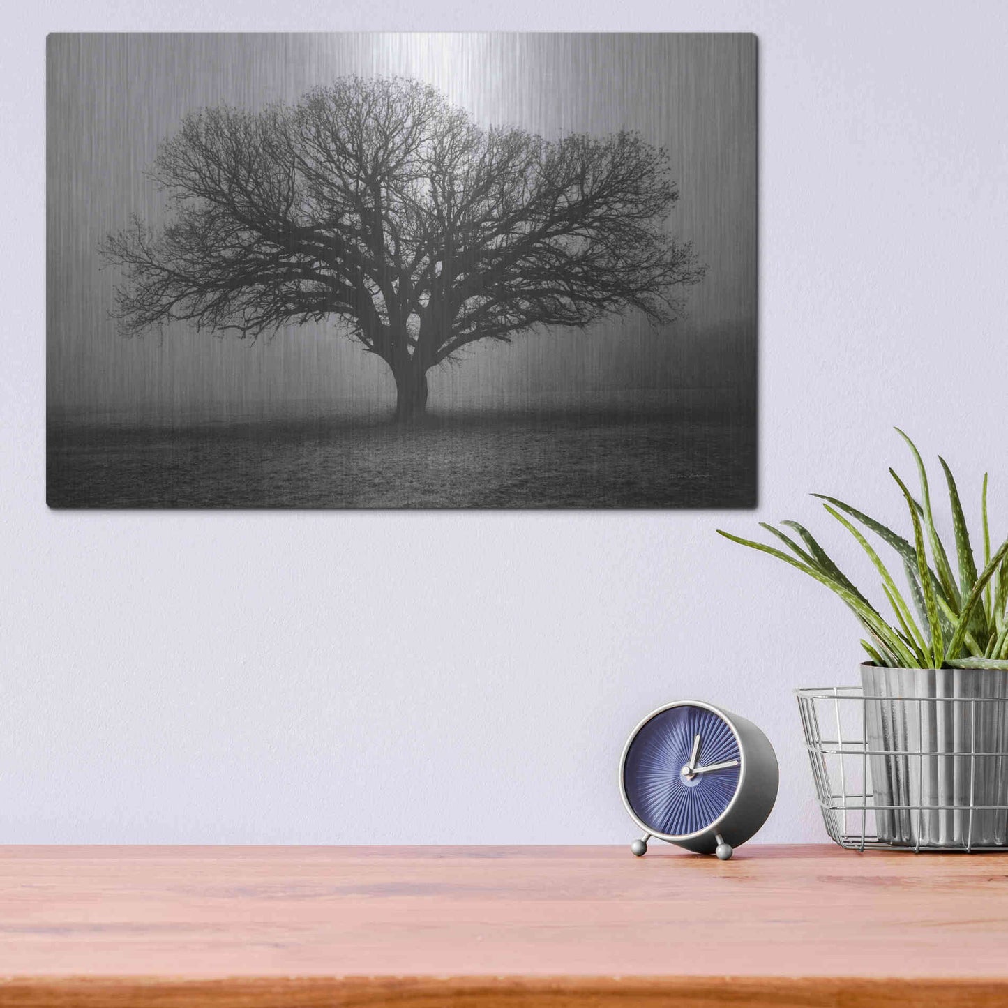 Luxe Metal Art 'Evening Mist' by Debra Van Swearingen, Metal Wall Art,16x12