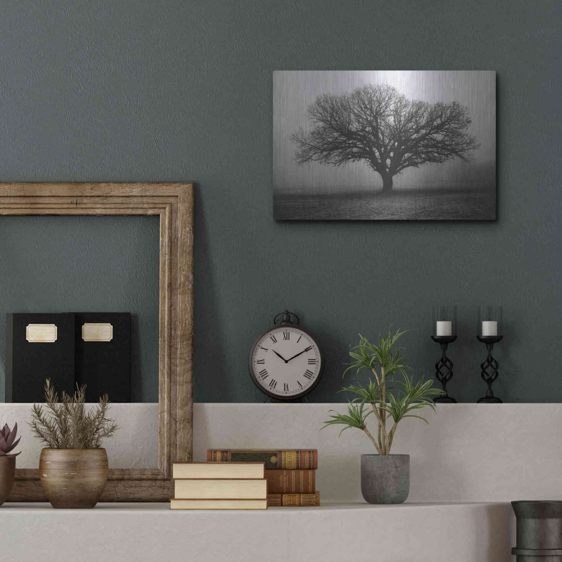 Luxe Metal Art 'Evening Mist' by Debra Van Swearingen, Metal Wall Art,16x12