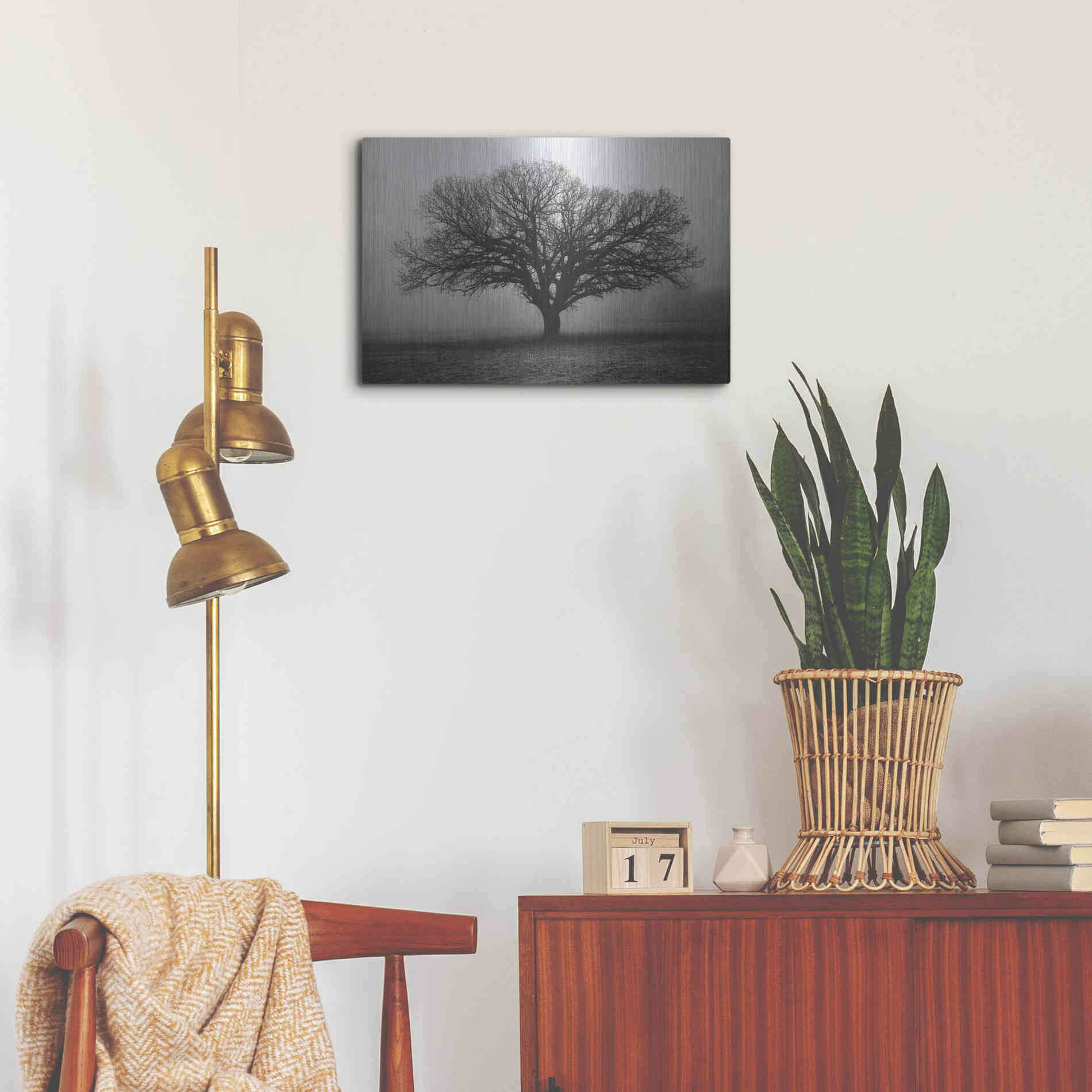 Luxe Metal Art 'Evening Mist' by Debra Van Swearingen, Metal Wall Art,24x16