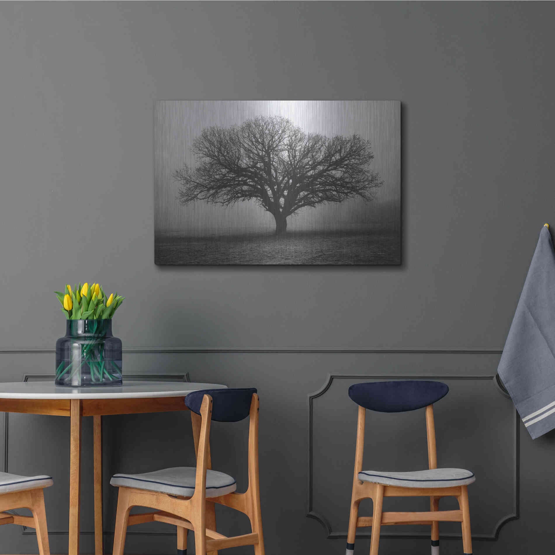 Luxe Metal Art 'Evening Mist' by Debra Van Swearingen, Metal Wall Art,36x24