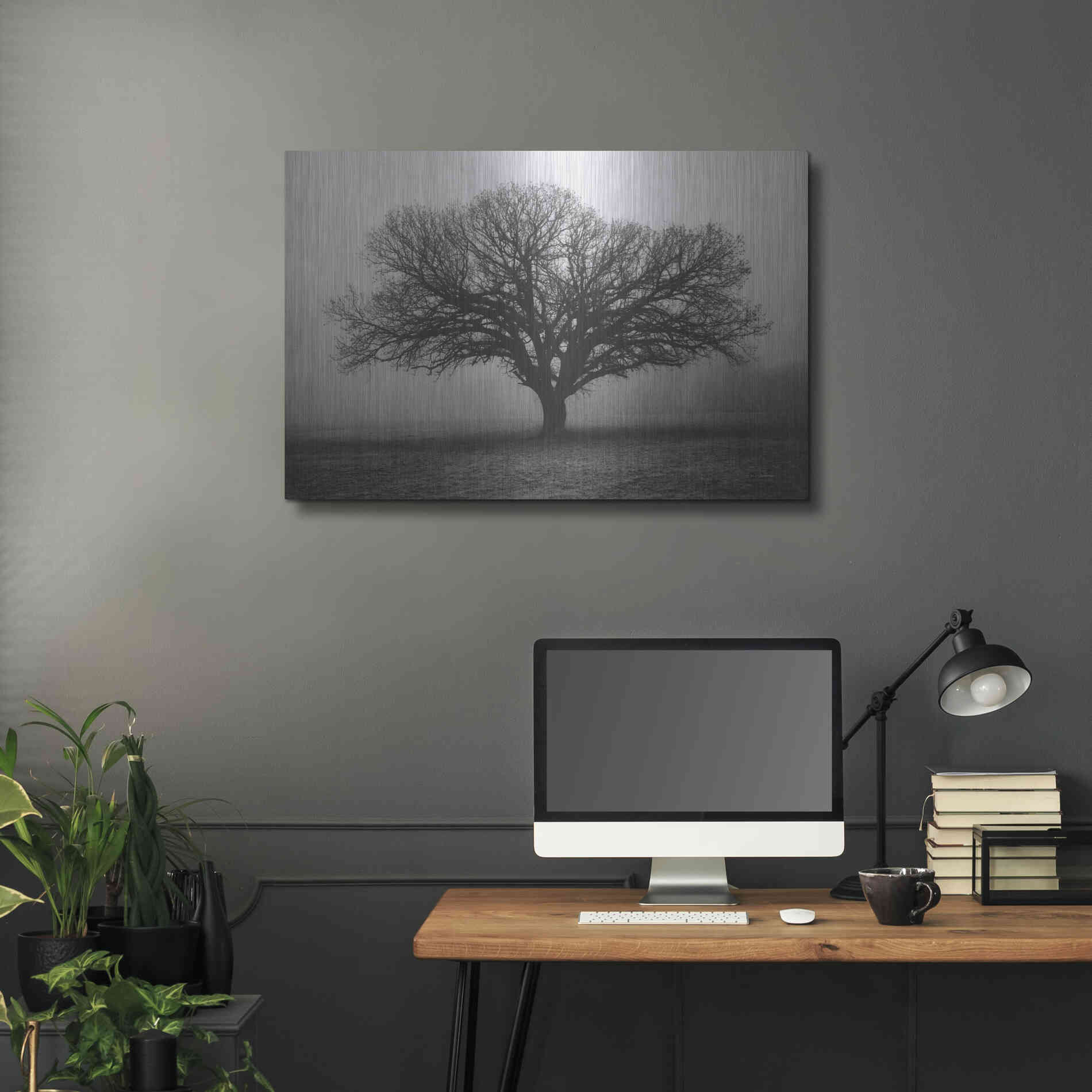 Luxe Metal Art 'Evening Mist' by Debra Van Swearingen, Metal Wall Art,36x24