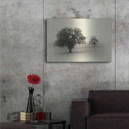 Luxe Metal Art 'Horses and Trees II' by Debra Van Swearingen, Metal Wall Art,36x24