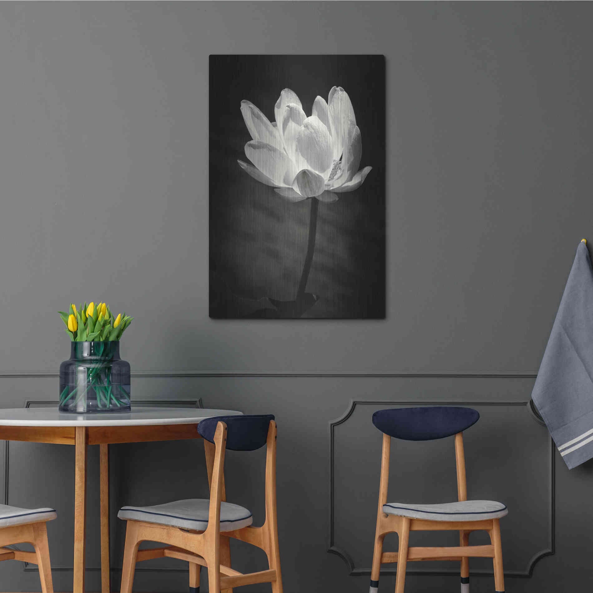 Luxe Metal Art 'Lotus Flower X' by Debra Van Swearingen, Metal Wall Art,24x36