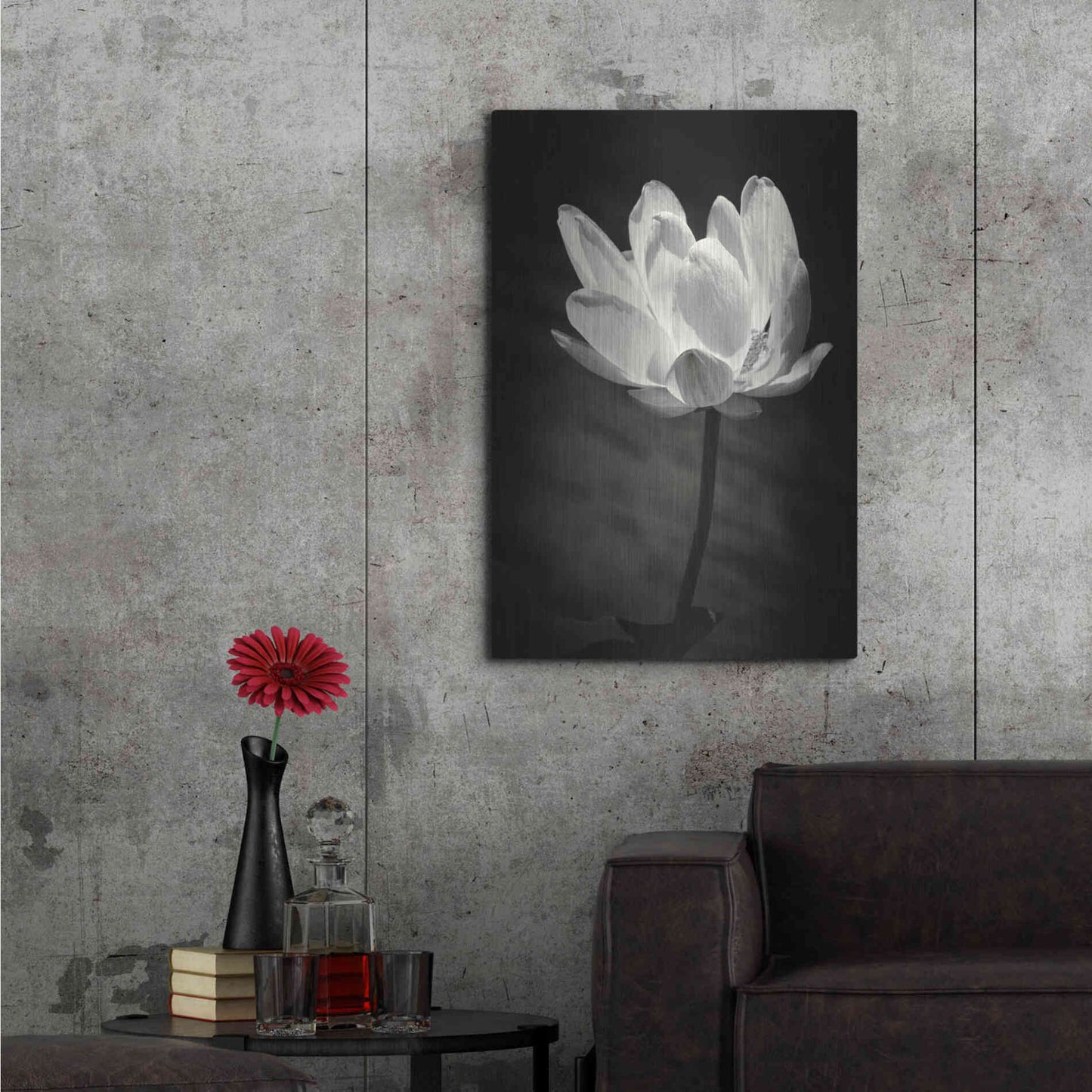 Luxe Metal Art 'Lotus Flower X' by Debra Van Swearingen, Metal Wall Art,24x36