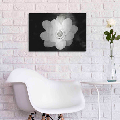Luxe Metal Art 'Lotus Flower III' by Debra Van Swearingen, Metal Wall Art,24x16