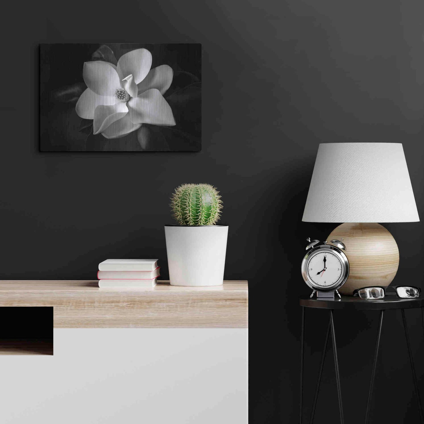 Luxe Metal Art 'SID14511_Magnolia' by Debra Van Swearingen, Metal Wall Art,24x16