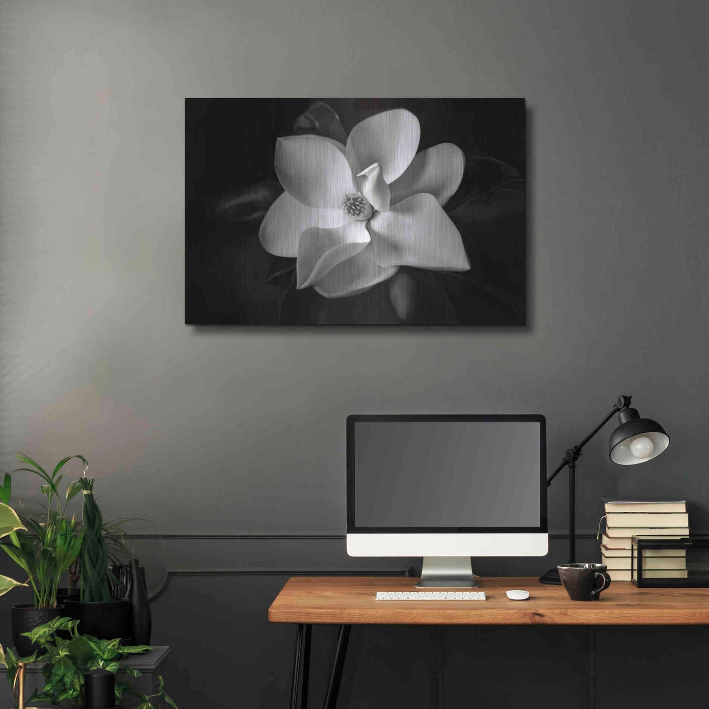 Luxe Metal Art 'SID14511_Magnolia' by Debra Van Swearingen, Metal Wall Art,36x24