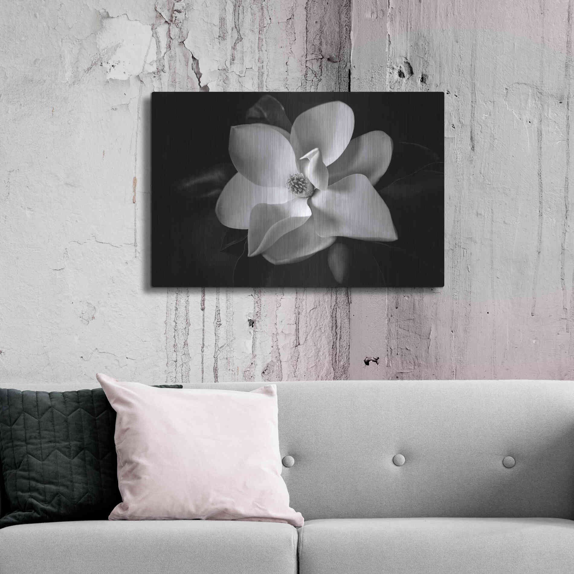 Luxe Metal Art 'SID14511_Magnolia' by Debra Van Swearingen, Metal Wall Art,36x24