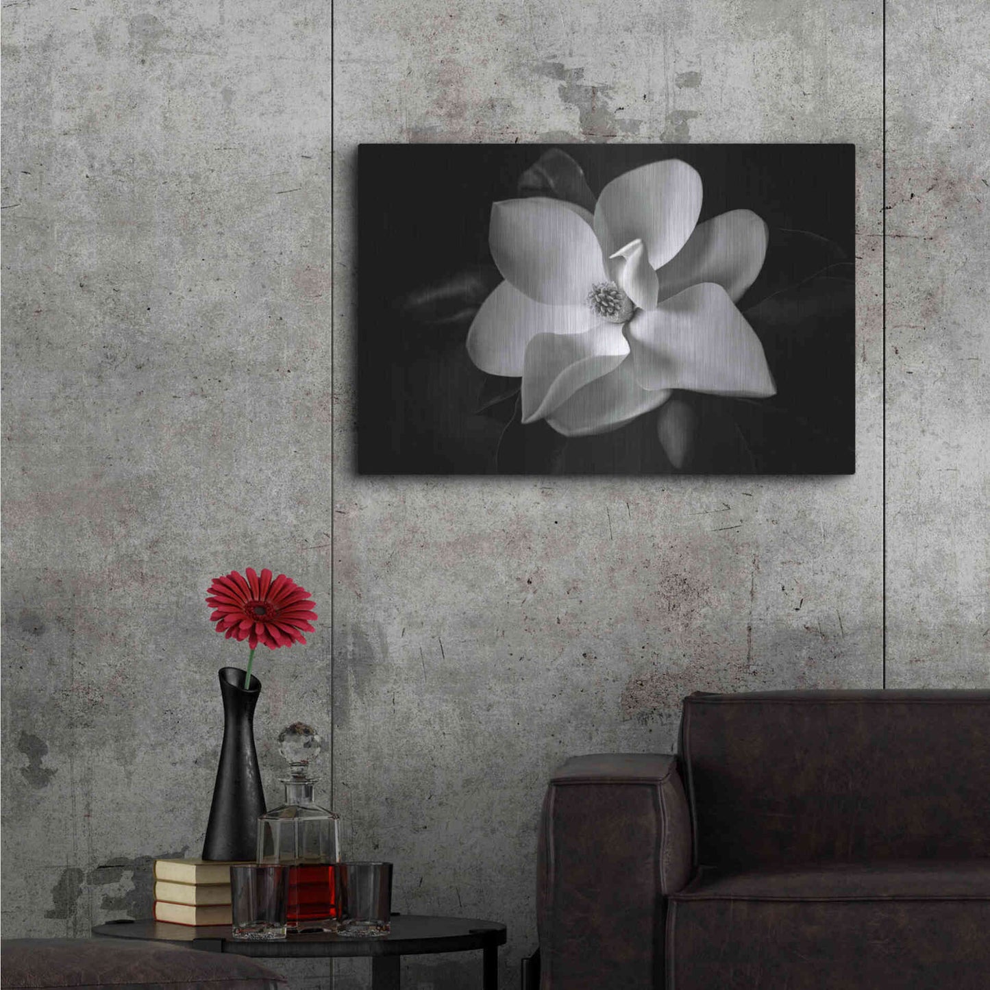 Luxe Metal Art 'SID14511_Magnolia' by Debra Van Swearingen, Metal Wall Art,36x24