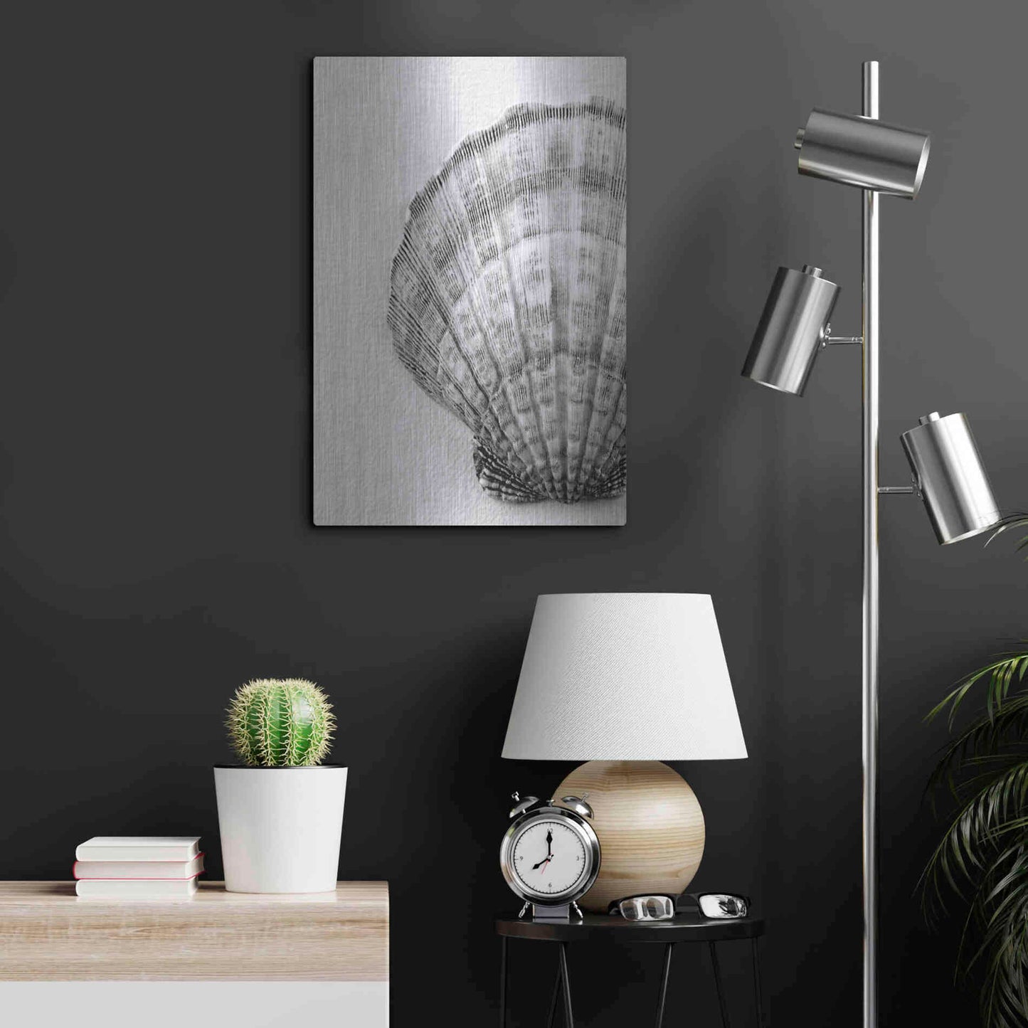 Luxe Metal Art 'On The Half Shell' by Debra Van Swearingen, Metal Wall Art,16x24