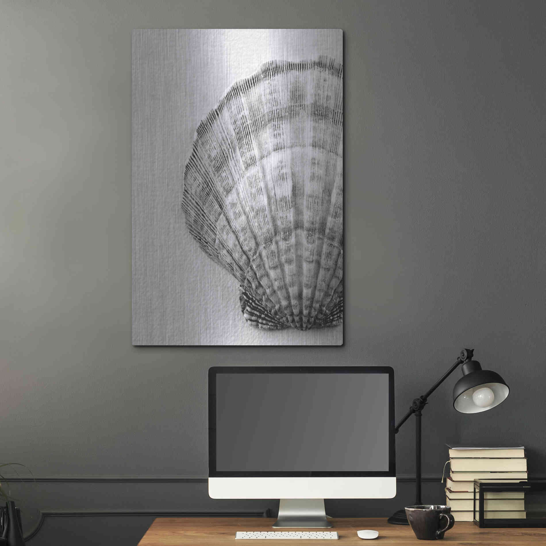 Luxe Metal Art 'On The Half Shell' by Debra Van Swearingen, Metal Wall Art,24x36
