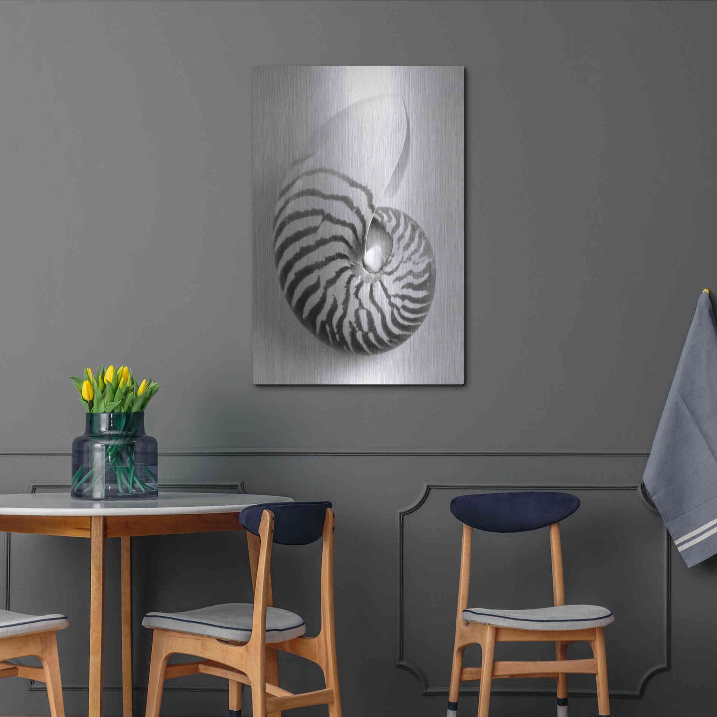 Luxe Metal Art 'Nautilus 2' by Debra Van Swearingen, Metal Wall Art,24x36