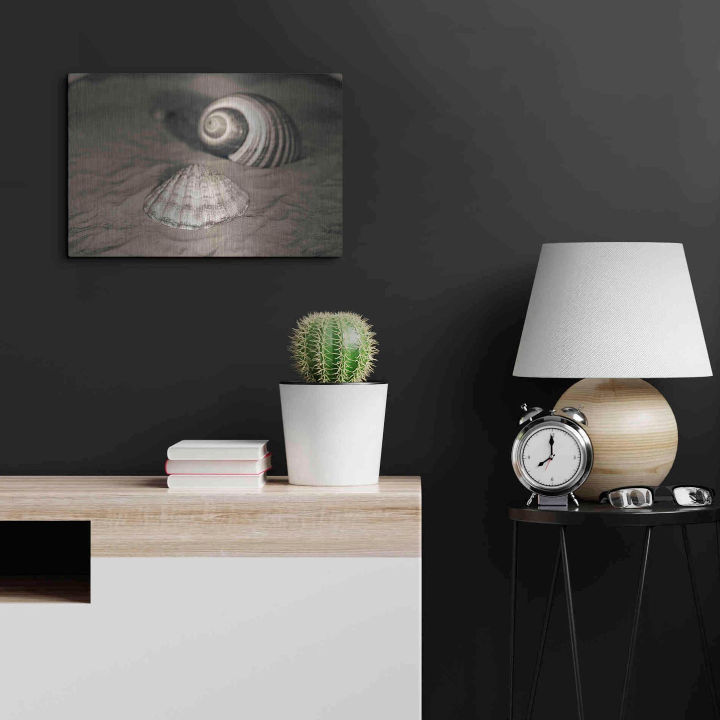 Luxe Metal Art 'Scallop Tonna' by Debra Van Swearingen, Metal Wall Art,24x16