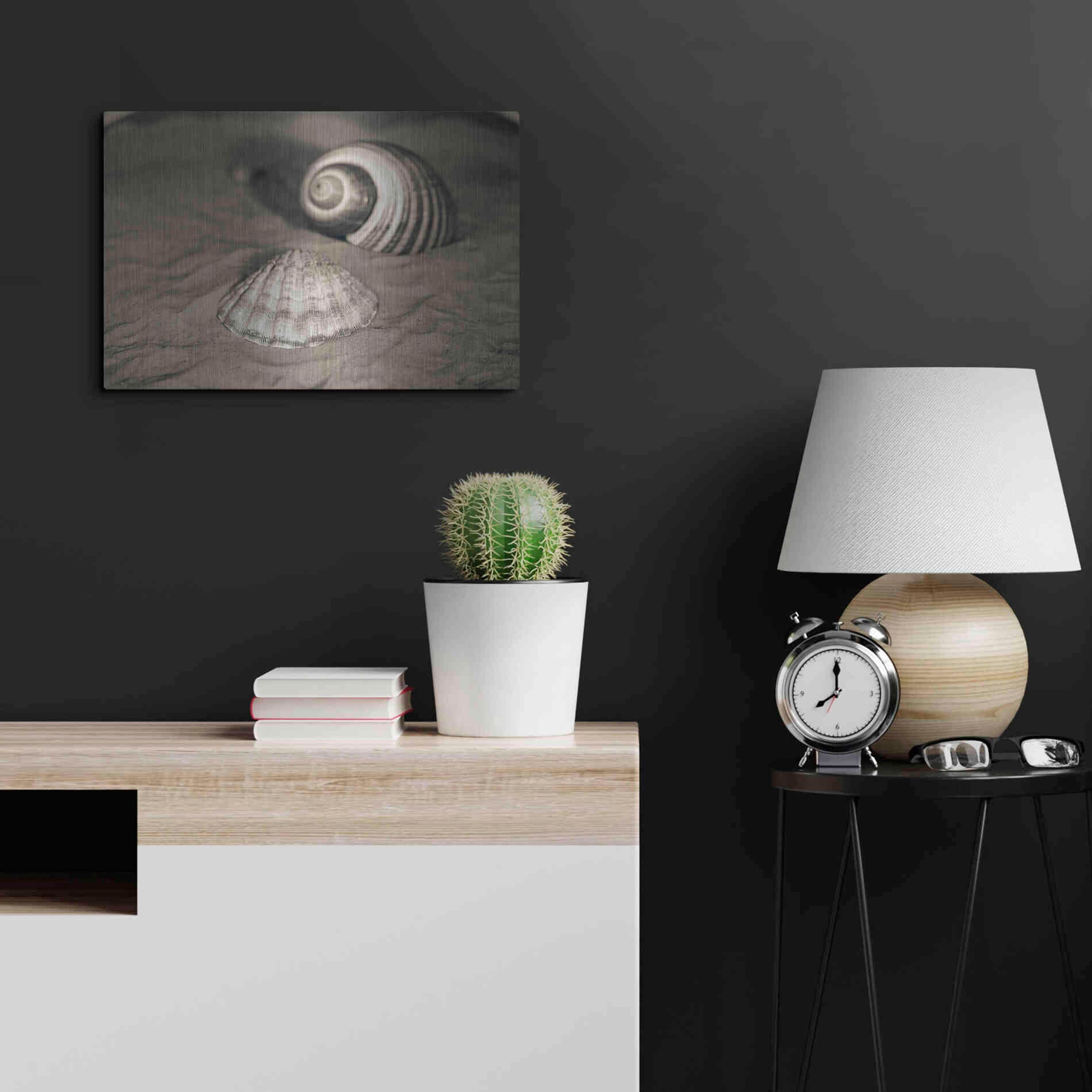 Luxe Metal Art 'Scallop Tonna' by Debra Van Swearingen, Metal Wall Art,24x16
