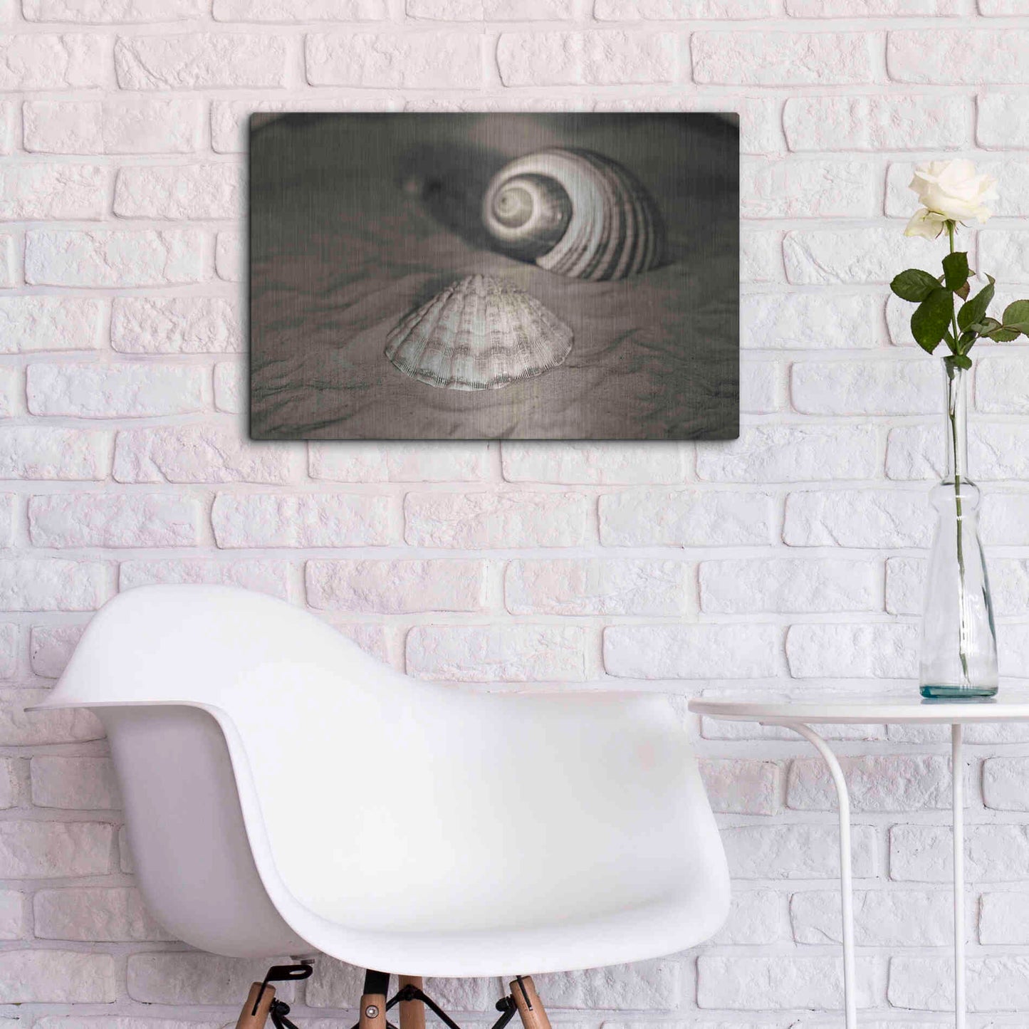 Luxe Metal Art 'Scallop Tonna' by Debra Van Swearingen, Metal Wall Art,24x16