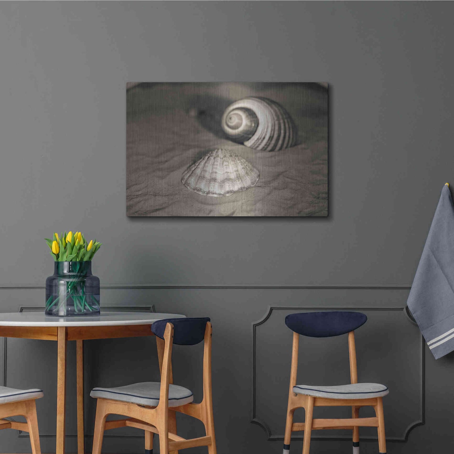 Luxe Metal Art 'Scallop Tonna' by Debra Van Swearingen, Metal Wall Art,36x24