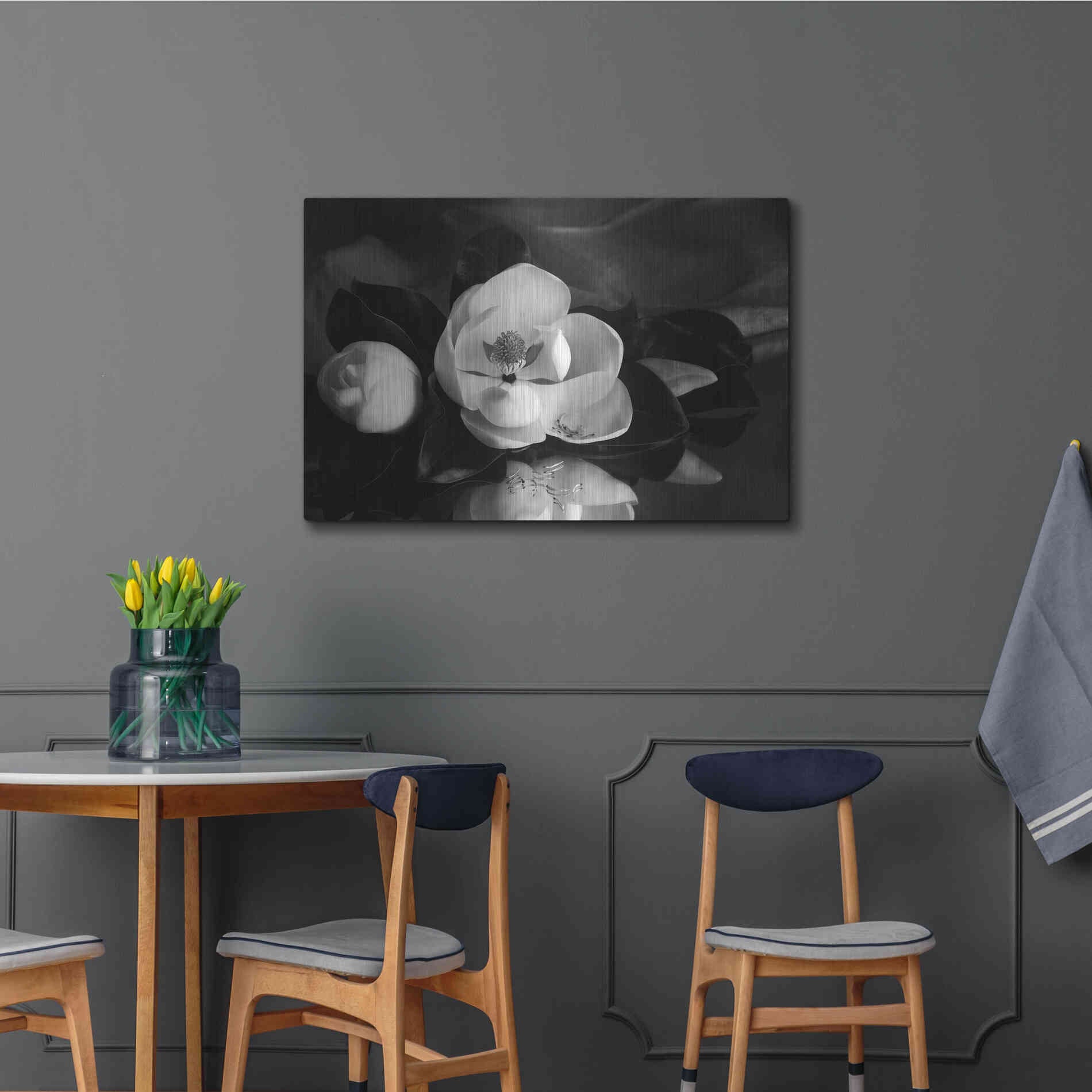 Luxe Metal Art 'Magnolia in Bloom' by Debra Van Swearingen, Metal Wall Art,36x24