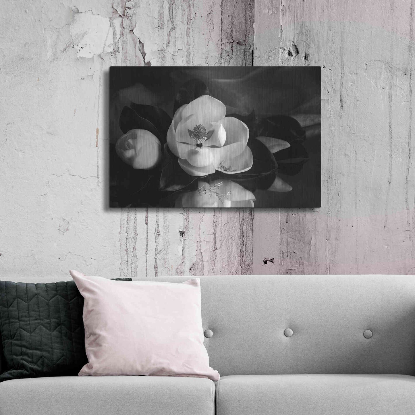 Luxe Metal Art 'Magnolia in Bloom' by Debra Van Swearingen, Metal Wall Art,36x24