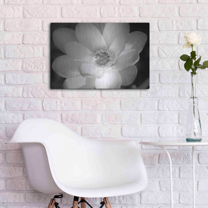 Luxe Metal Art 'Lotus Flower V' by Debra Van Swearingen, Metal Wall Art,24x16