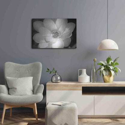 Luxe Metal Art 'Lotus Flower V' by Debra Van Swearingen, Metal Wall Art,24x16