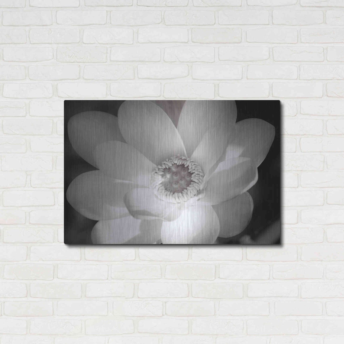 Luxe Metal Art 'Lotus Flower V' by Debra Van Swearingen, Metal Wall Art,36x24
