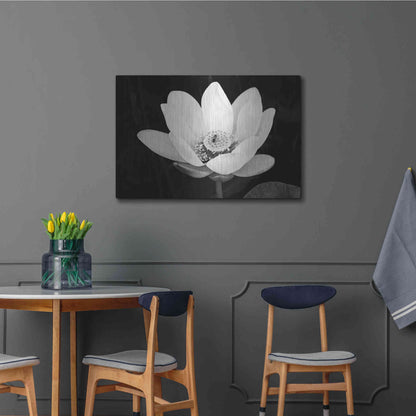 Luxe Metal Art 'Lotus Flower I v2' by Debra Van Swearingen, Metal Wall Art,36x24