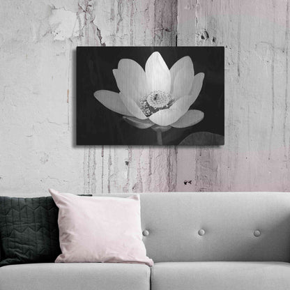 Luxe Metal Art 'Lotus Flower I v2' by Debra Van Swearingen, Metal Wall Art,36x24