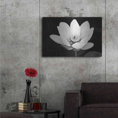 Luxe Metal Art 'Lotus Flower I v2' by Debra Van Swearingen, Metal Wall Art,36x24