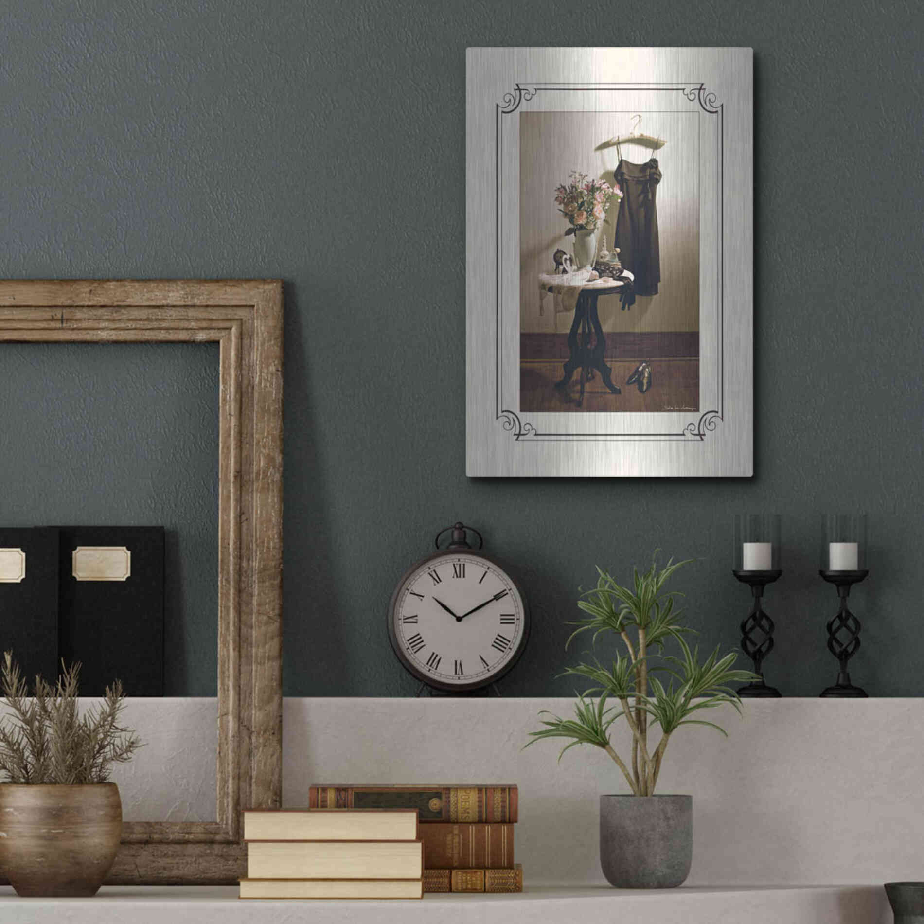 Luxe Metal Art 'Anticipation Hers' by Debra Van Swearingen, Metal Wall Art,12x16