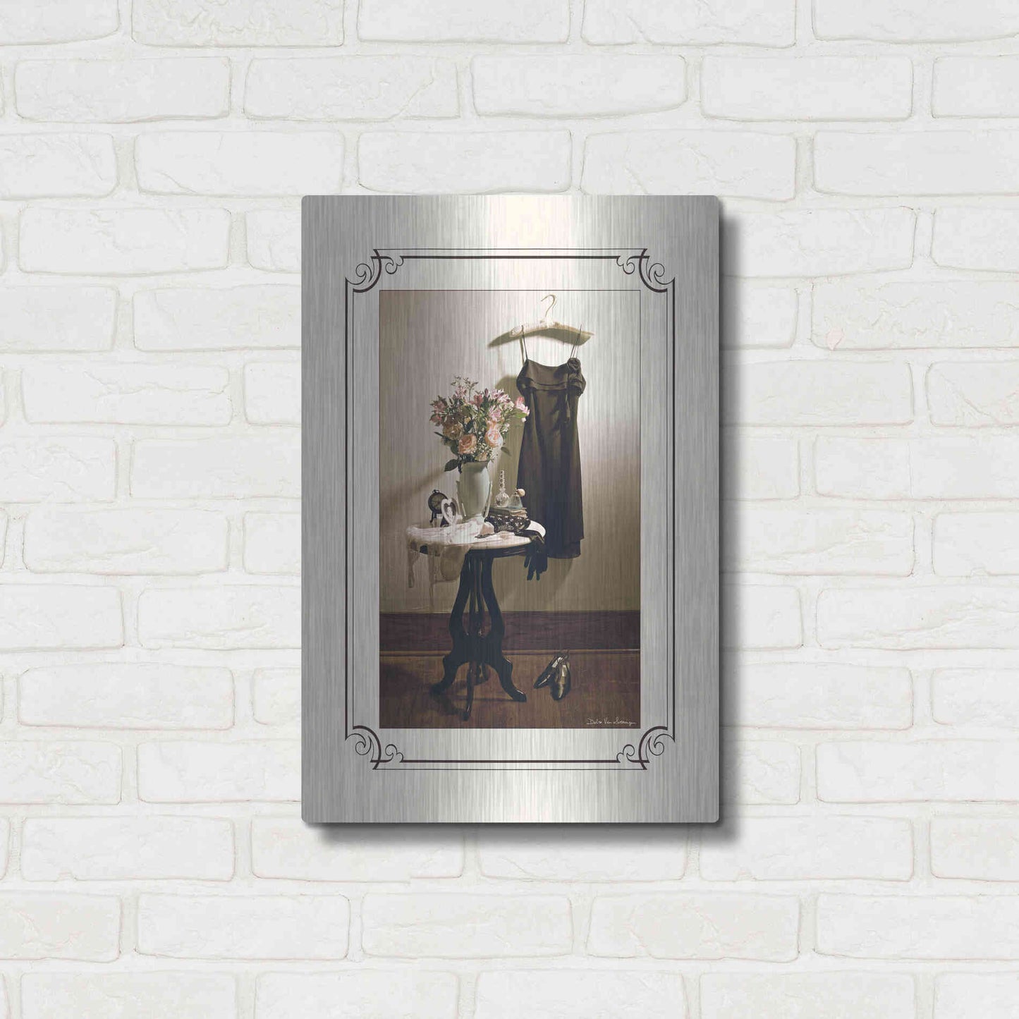 Luxe Metal Art 'Anticipation Hers' by Debra Van Swearingen, Metal Wall Art,16x24