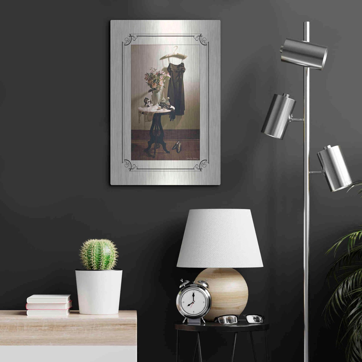 Luxe Metal Art 'Anticipation Hers' by Debra Van Swearingen, Metal Wall Art,16x24