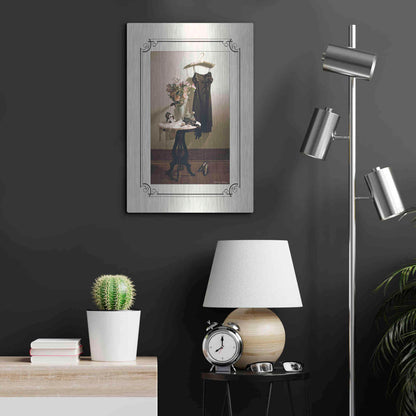 Luxe Metal Art 'Anticipation Hers' by Debra Van Swearingen, Metal Wall Art,16x24