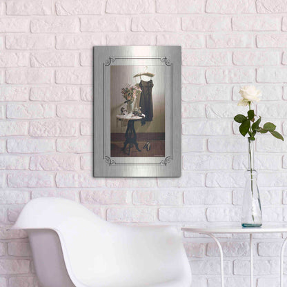 Luxe Metal Art 'Anticipation Hers' by Debra Van Swearingen, Metal Wall Art,16x24