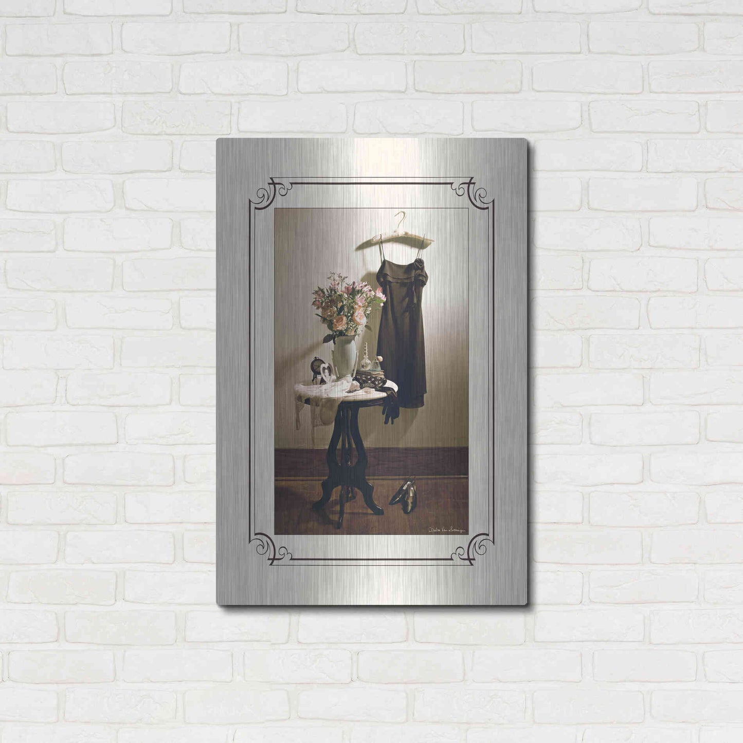 Luxe Metal Art 'Anticipation Hers' by Debra Van Swearingen, Metal Wall Art,24x36