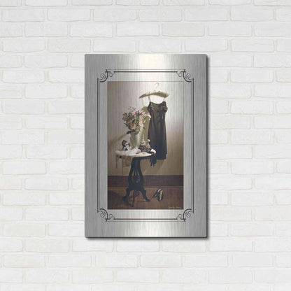 Luxe Metal Art 'Anticipation Hers' by Debra Van Swearingen, Metal Wall Art,24x36