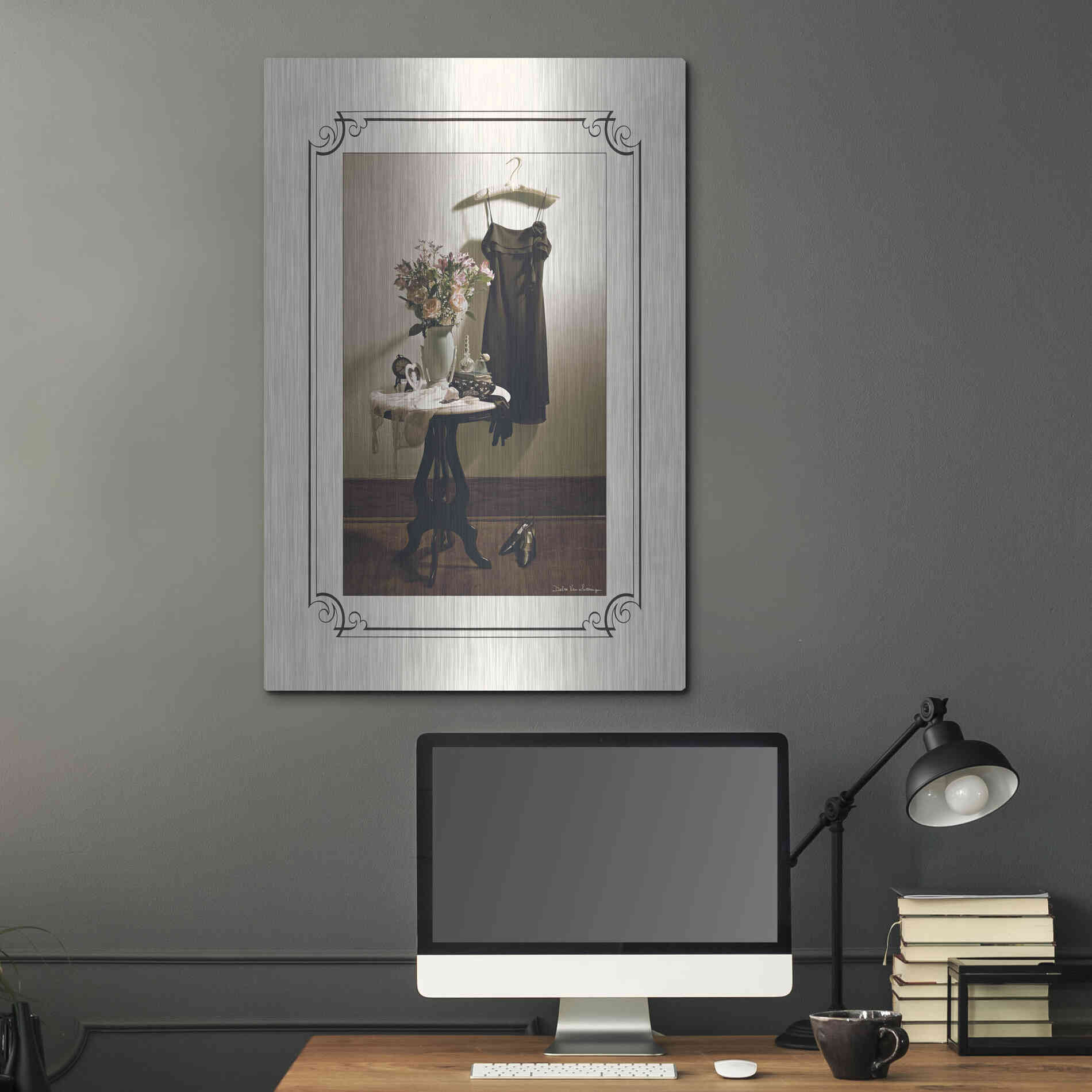 Luxe Metal Art 'Anticipation Hers' by Debra Van Swearingen, Metal Wall Art,24x36