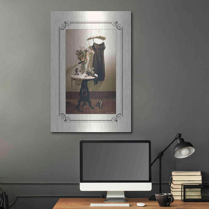 Luxe Metal Art 'Anticipation Hers' by Debra Van Swearingen, Metal Wall Art,24x36