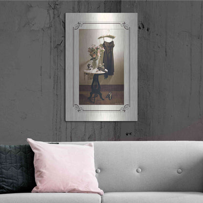 Luxe Metal Art 'Anticipation Hers' by Debra Van Swearingen, Metal Wall Art,24x36