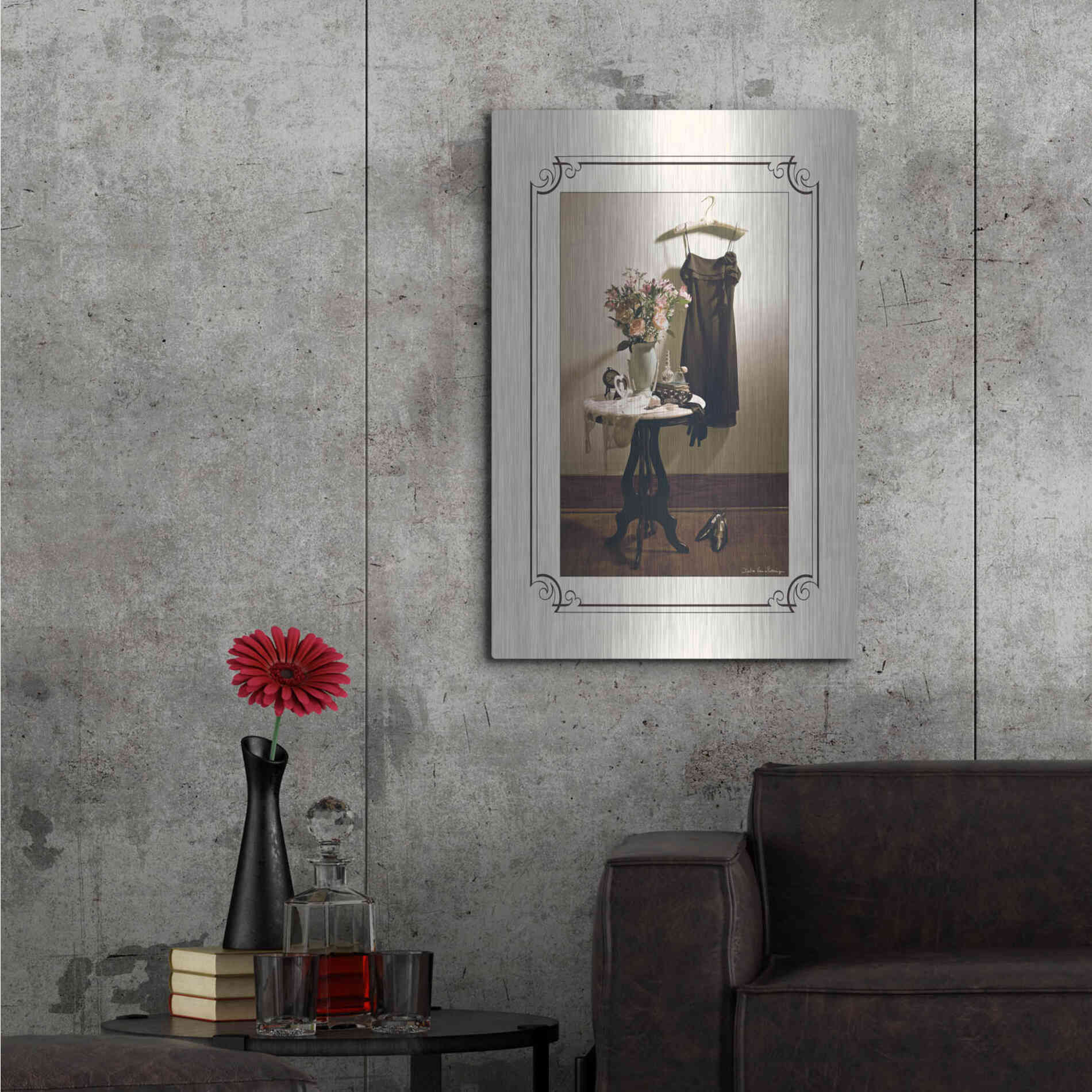 Luxe Metal Art 'Anticipation Hers' by Debra Van Swearingen, Metal Wall Art,24x36