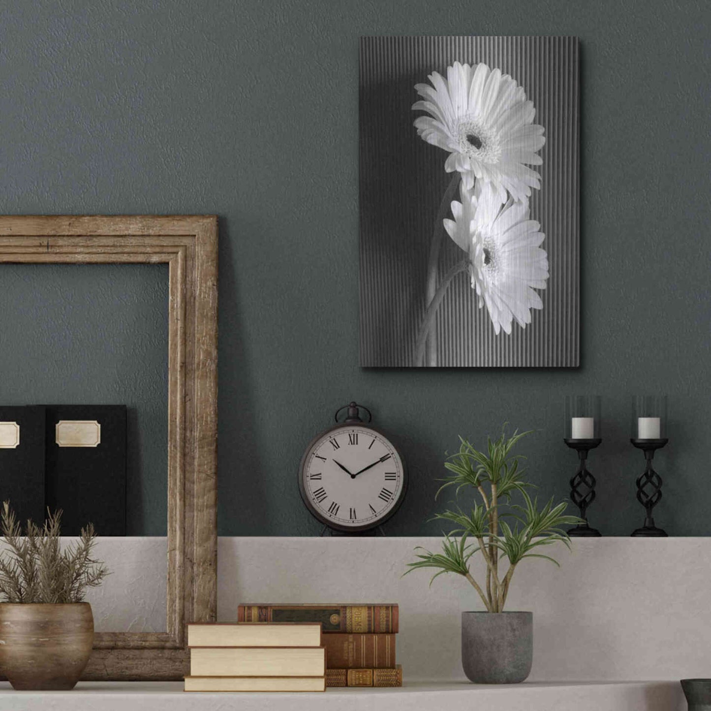Luxe Metal Art 'Fresh Cut Daisy I' by Debra Van Swearingen, Metal Wall Art,12x16