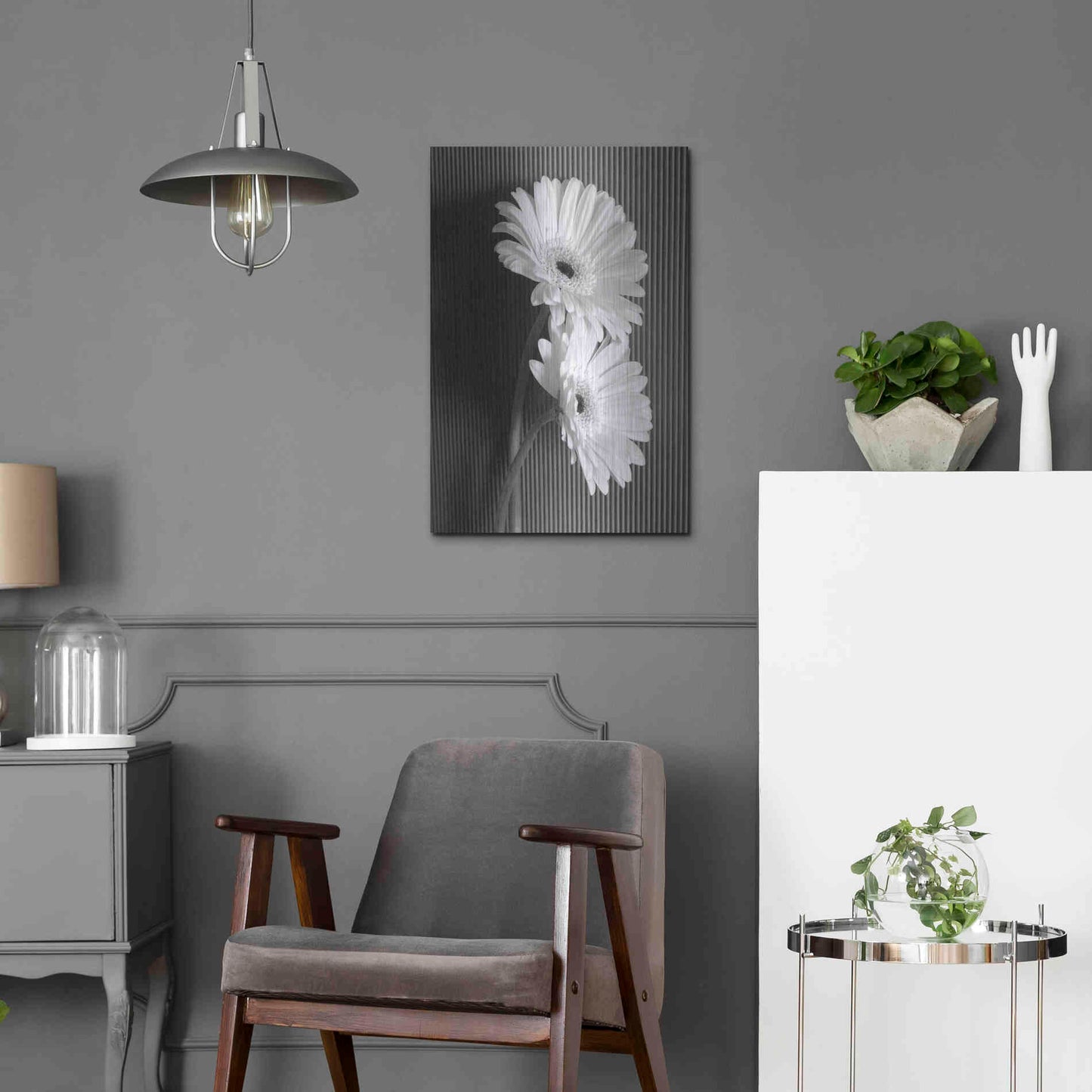 Luxe Metal Art 'Fresh Cut Daisy I' by Debra Van Swearingen, Metal Wall Art,16x24