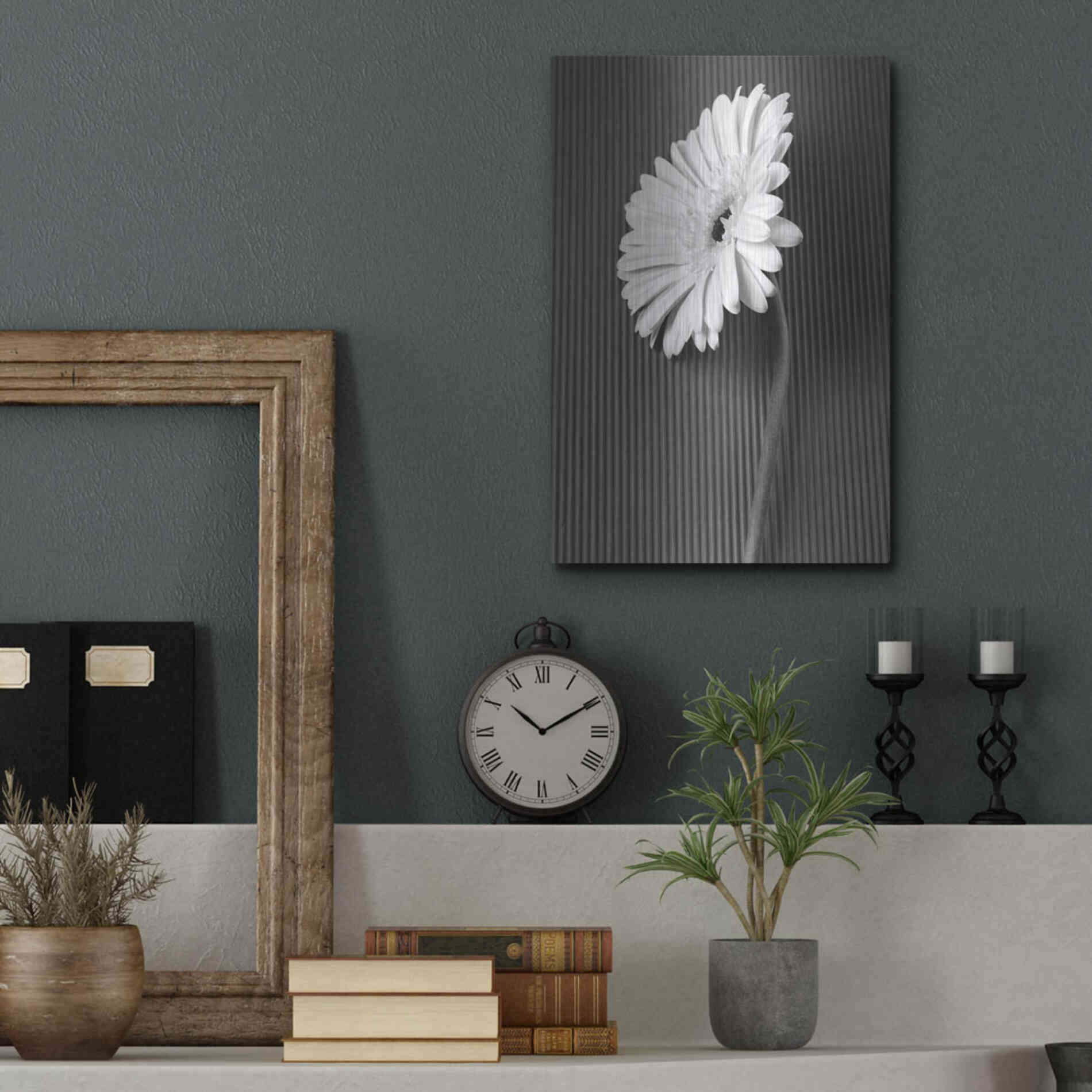 Luxe Metal Art 'Fresh Cut Daisy II' by Debra Van Swearingen, Metal Wall Art,12x16