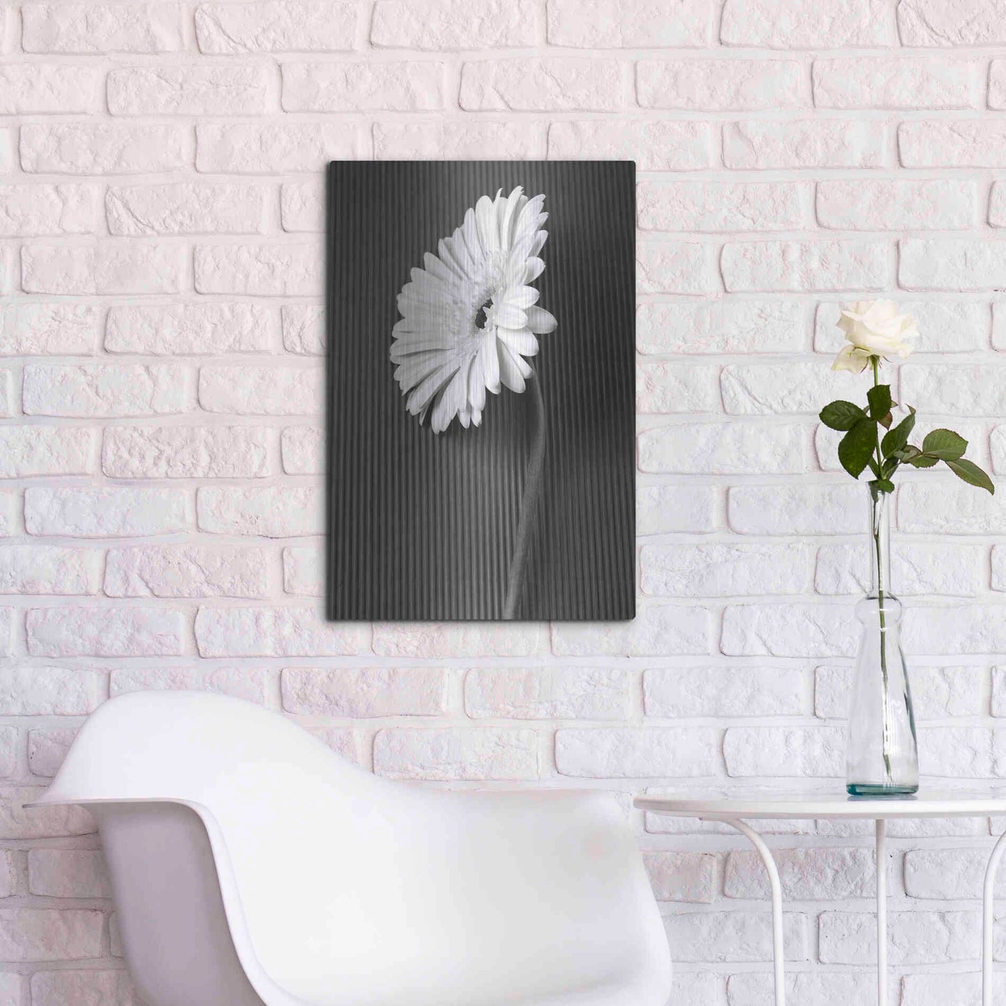 Luxe Metal Art 'Fresh Cut Daisy II' by Debra Van Swearingen, Metal Wall Art,16x24