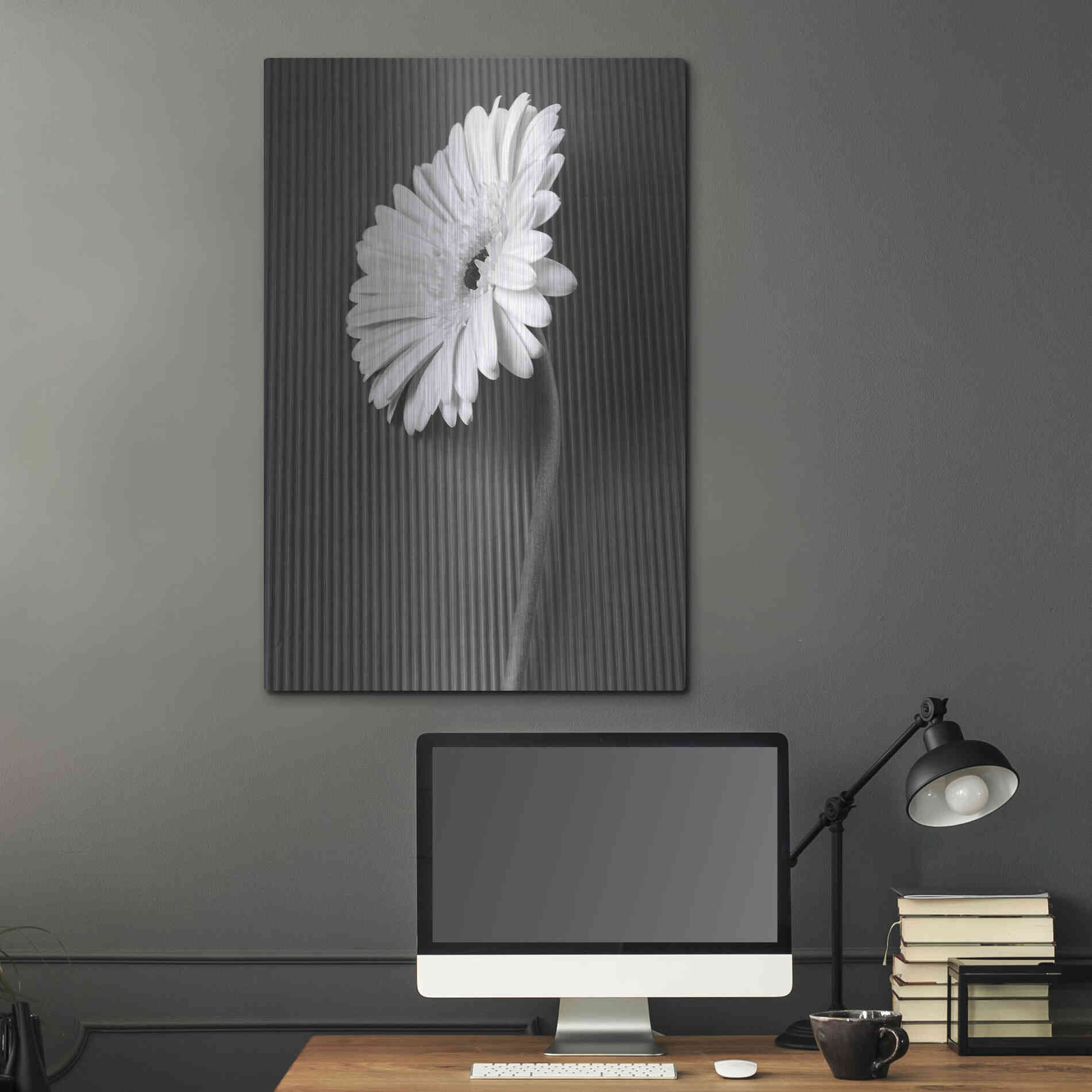 Luxe Metal Art 'Fresh Cut Daisy II' by Debra Van Swearingen, Metal Wall Art,24x36