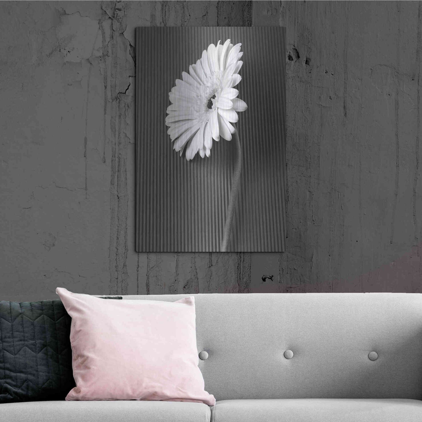 Luxe Metal Art 'Fresh Cut Daisy II' by Debra Van Swearingen, Metal Wall Art,24x36