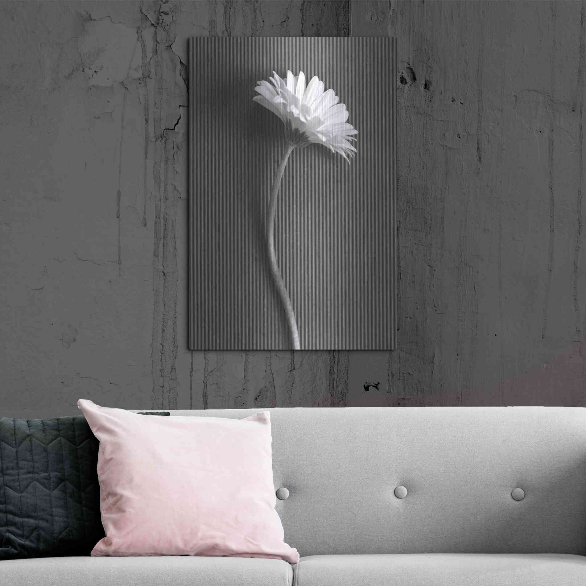 Luxe Metal Art 'Fresh Cut Daisy III' by Debra Van Swearingen, Metal Wall Art,24x36